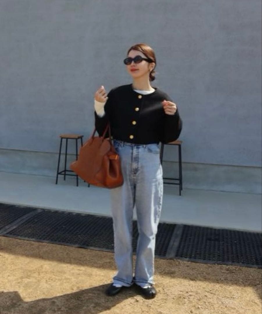 ✴︎新品未使用✴︎epa エパ tweed short jacket (ブラック)