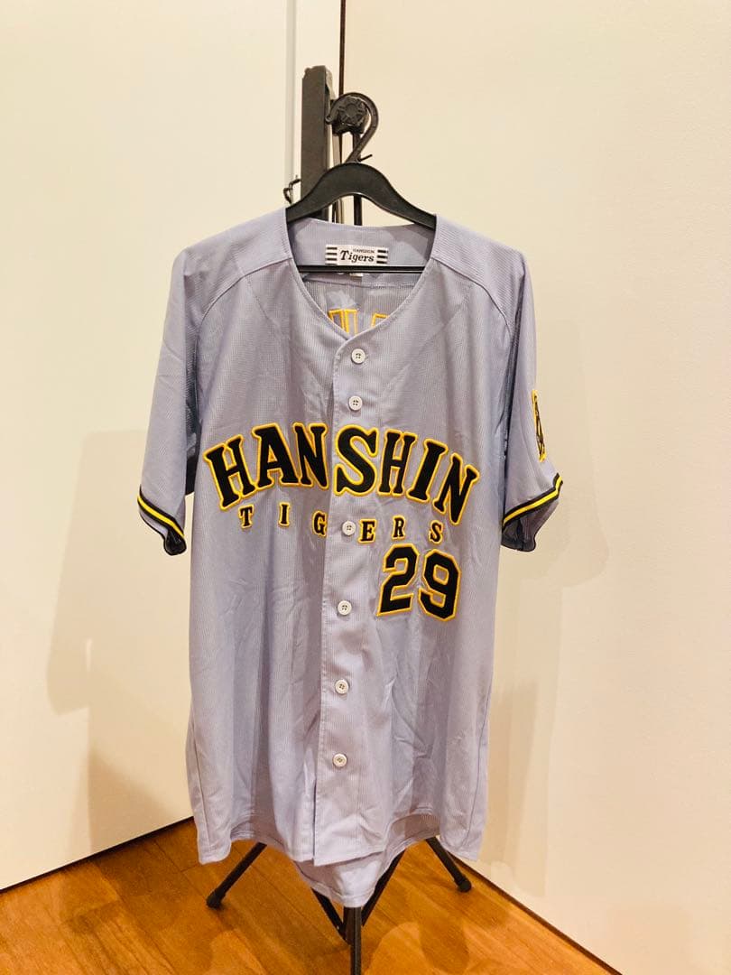 ミズノ 阪神タイガース 高橋遥人　 高橋　メンズLビジター　ユニフォーム 刺繍