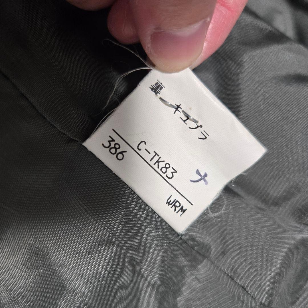 イヴサンローラン ダブル テーラードジャケット グレー ストライプ M