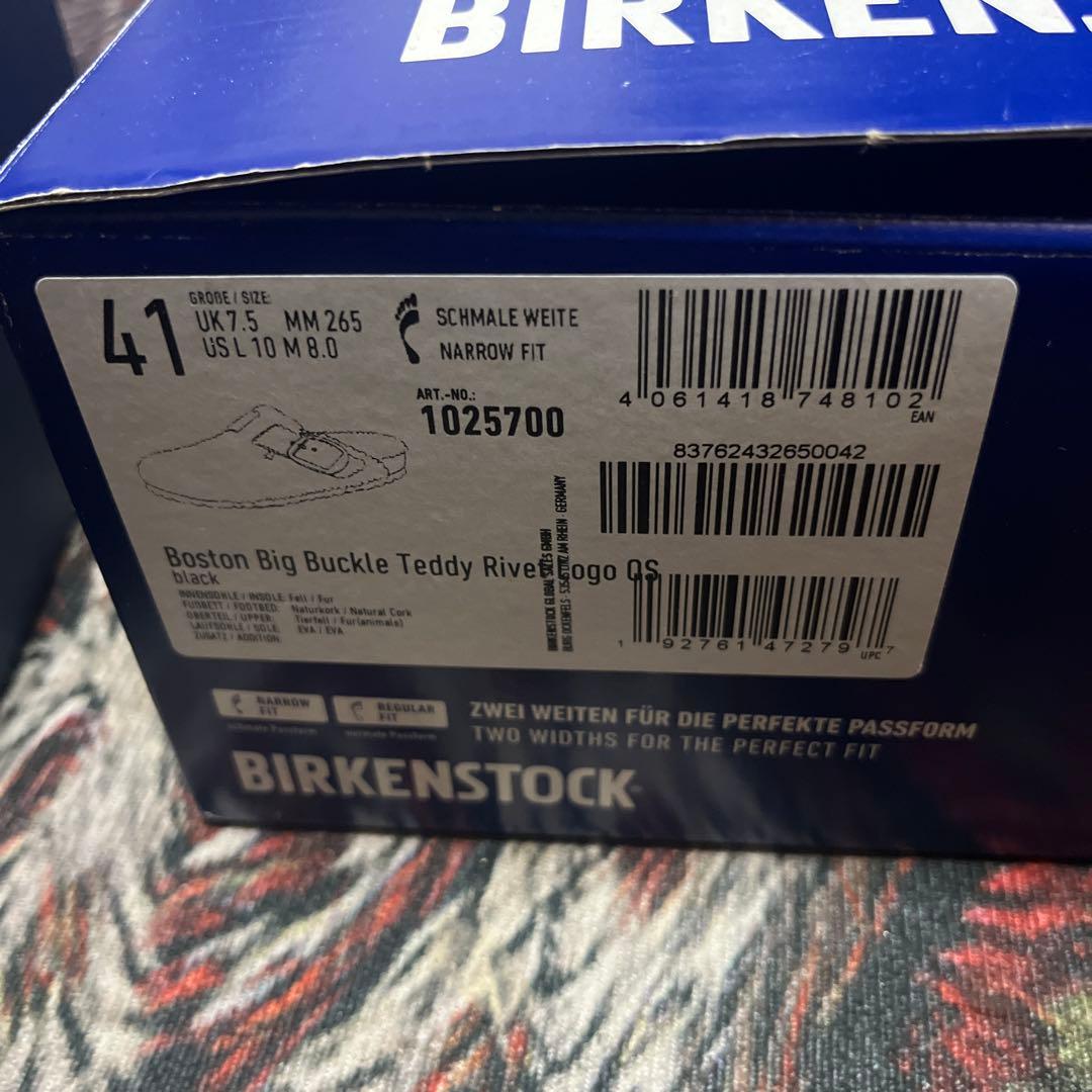 希少BIRKENSTOCK Boston Big Buckle Teddy 41