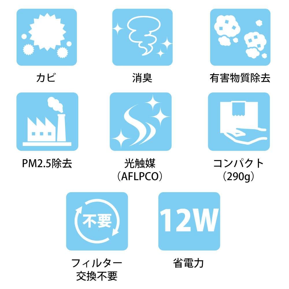 室内用空気清浄機 メンテフリー AFL MINI SANIFIER 色:ブラック