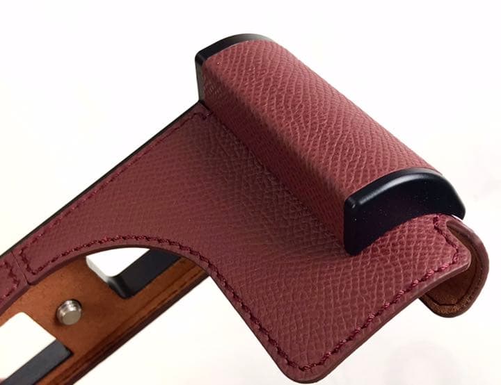 新品 本革 LEICA ライカ Q用 カメラケース ワインレッド