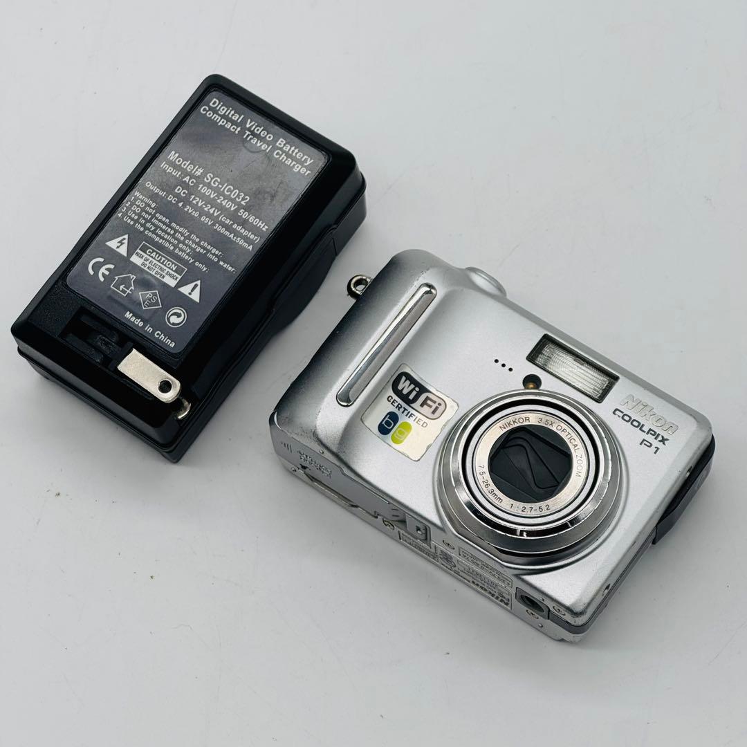 【レア・動作確認済】Nikon COOLPIX P1 シルバー Wi-Fi搭載！