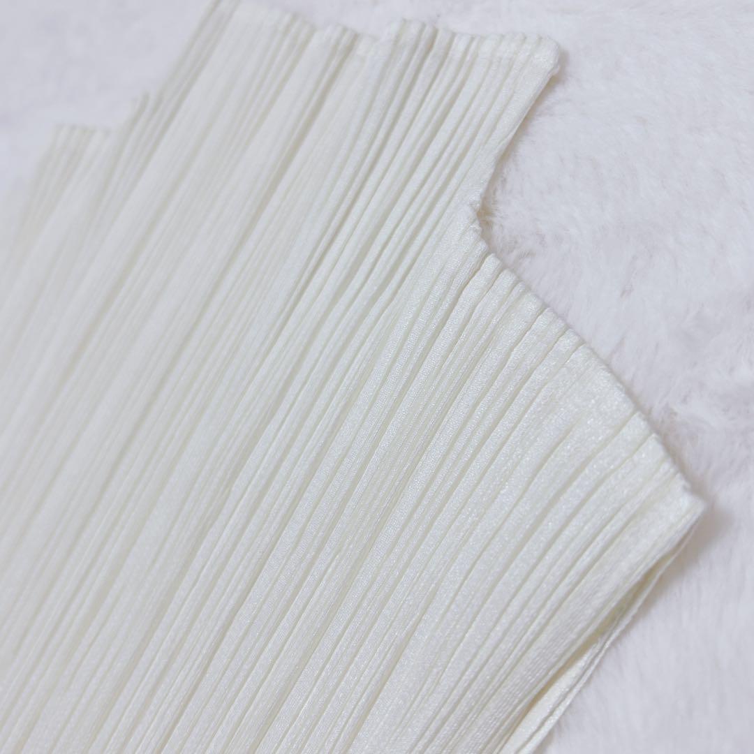 極美品✩プリーツプリーズ イッセイミヤケ ノースリーブ トップス ハイネック L