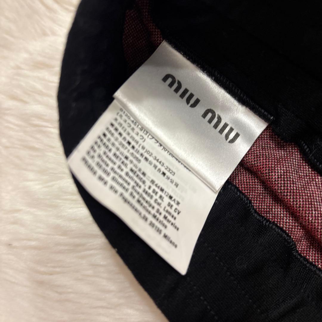 極美品♡ミュウミュウ miumiu ロゴ ワンポイント ジャージスカート 赤