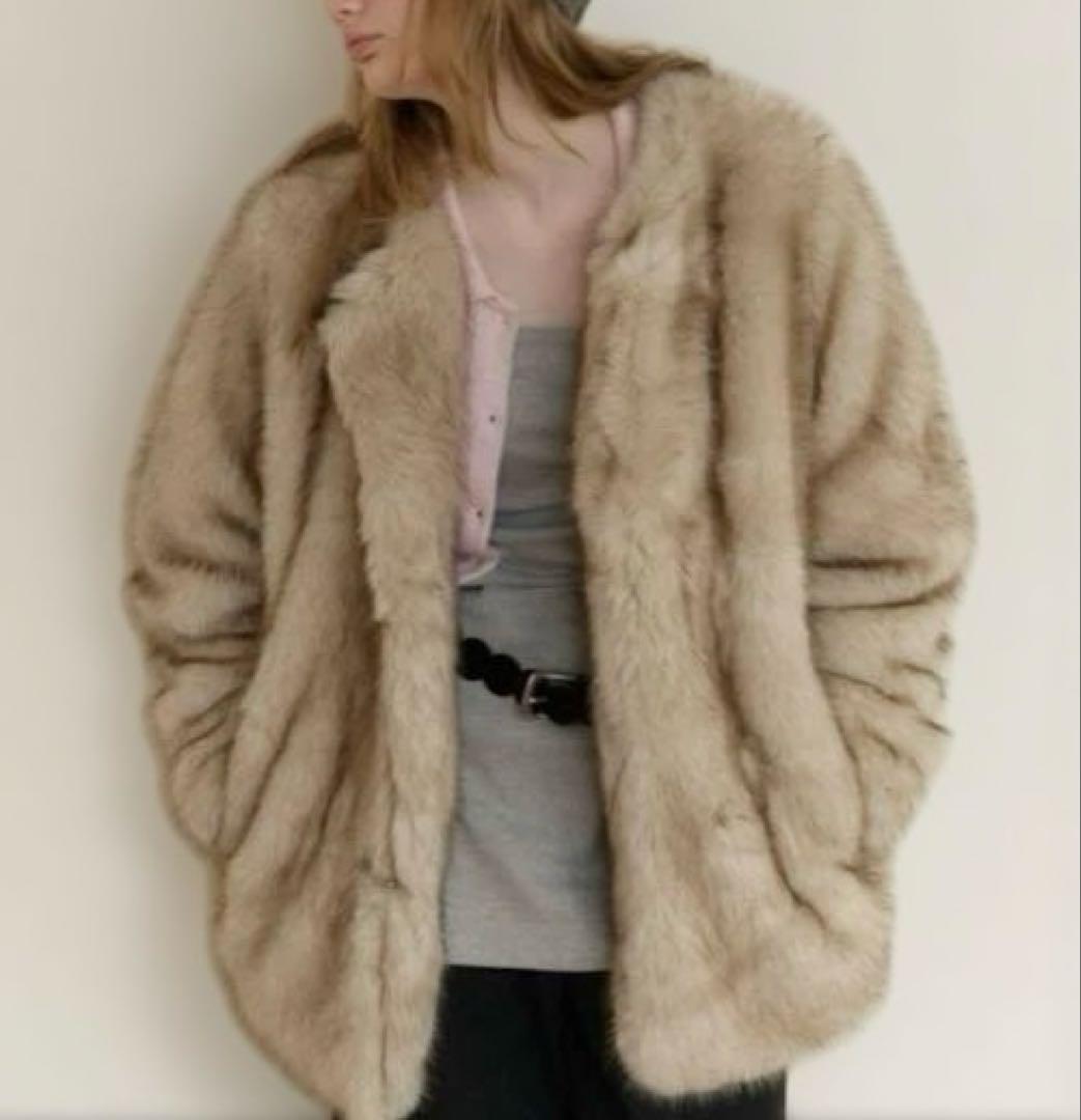 【新品未使用】GIUNON カラーレススムースファーコート