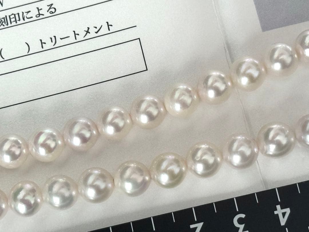 フ*ん様 大粒アコヤ真珠ネックレス照り良好8.5-9mm ネックレスのみを出品