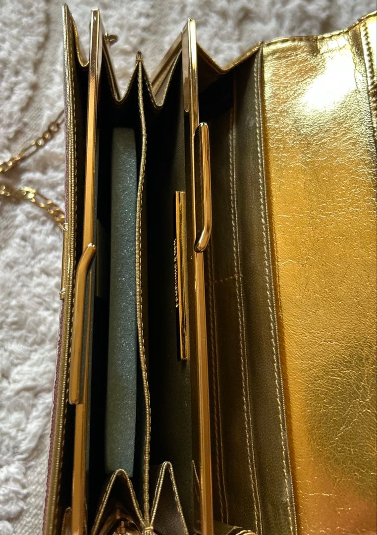 新品 ASH & DIAMONDS 長財布 ピンクグリッター　ストラップ付