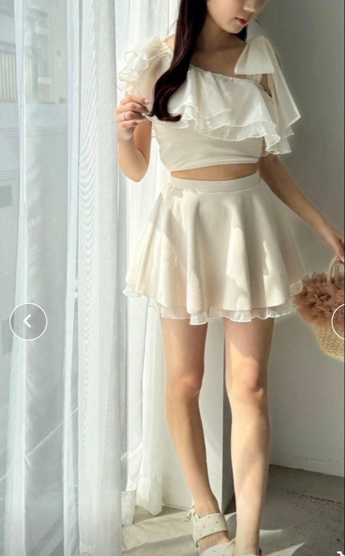 swim wear 肩リボンワンショルダー 3点セット