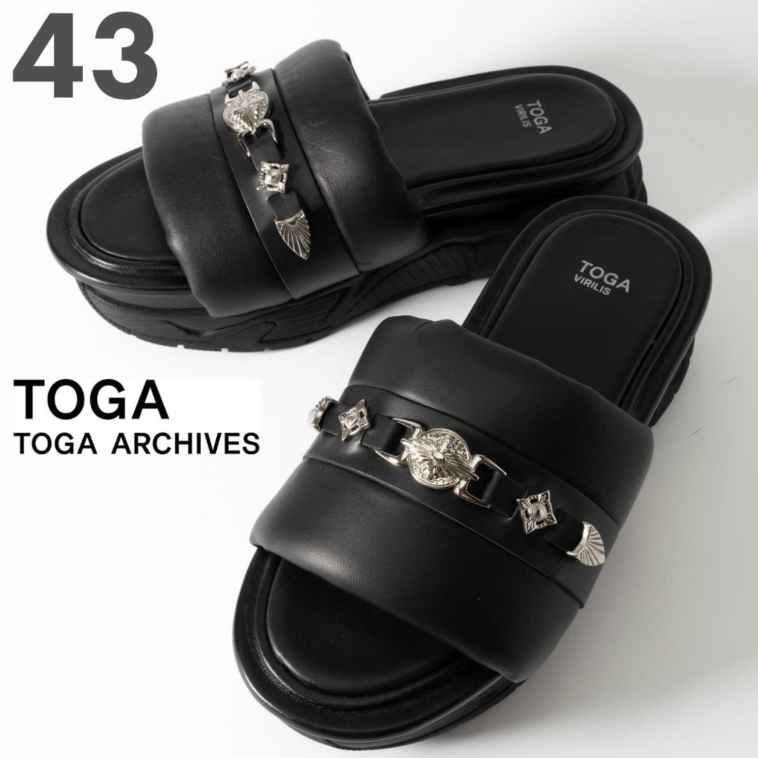 新品 TOGA VIRILIS BLACK SOFT LEATHER 43
