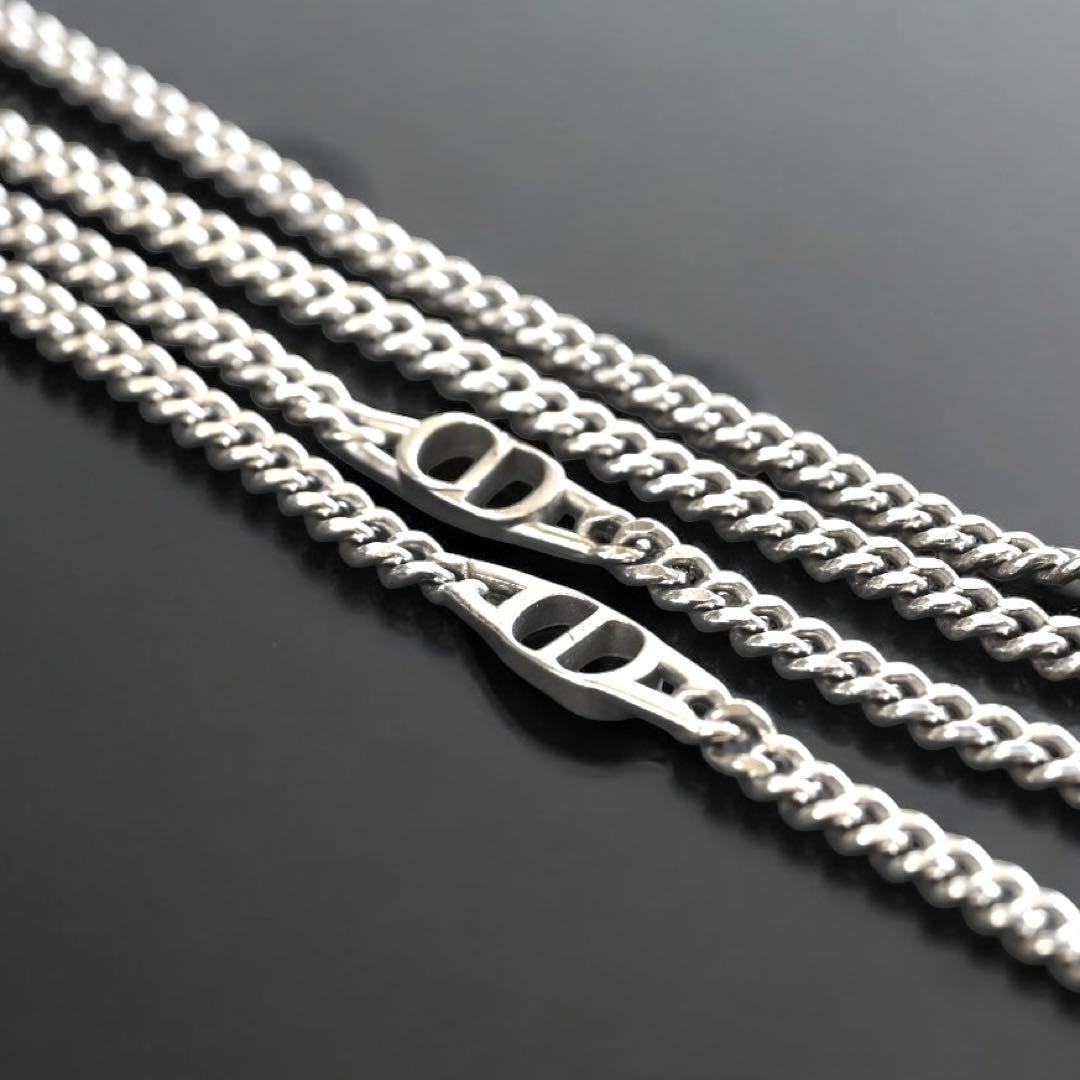 【美品】ディオール　CD アイコン　チェーンリンク　ネックレス　シルバー　925