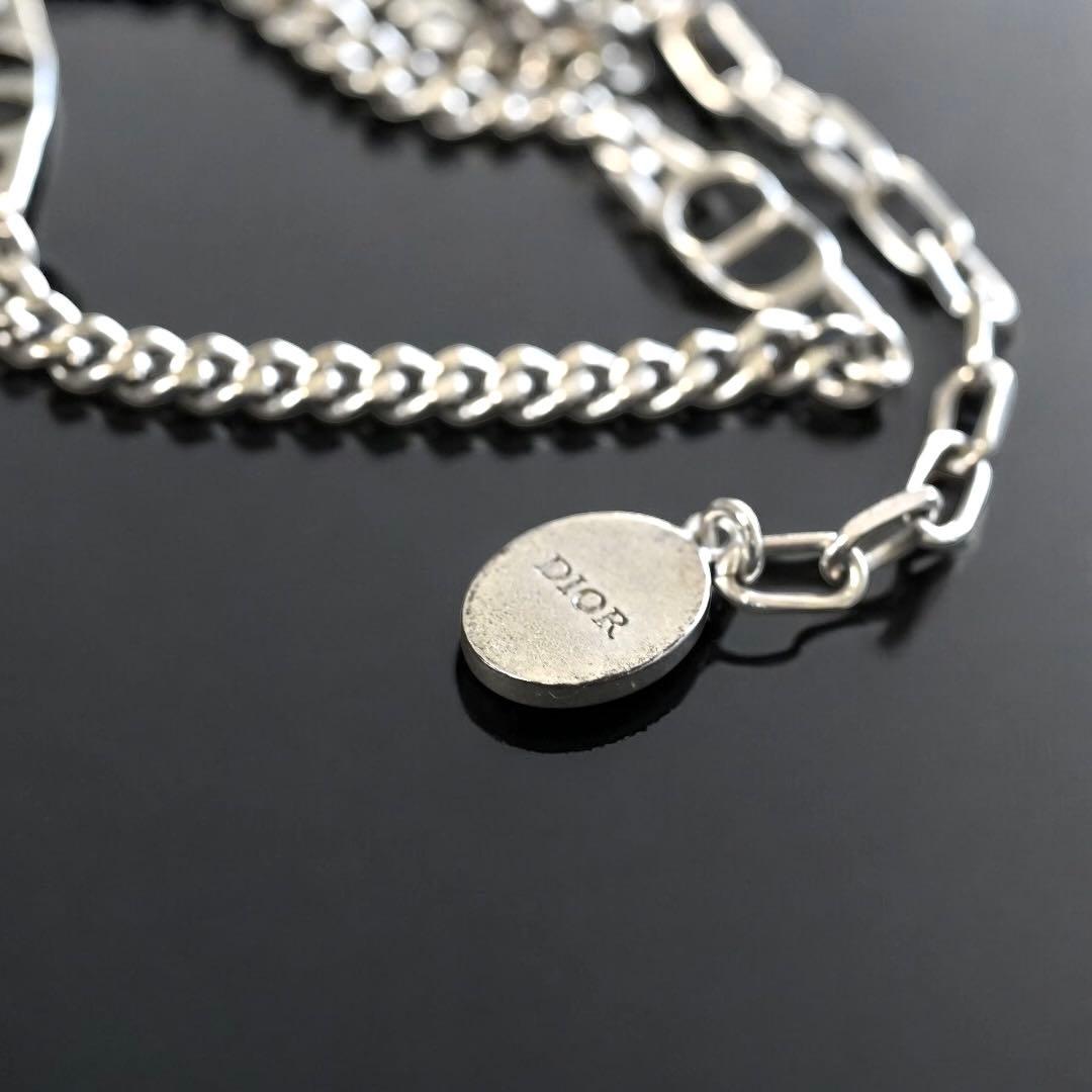 【美品】ディオール　CD アイコン　チェーンリンク　ネックレス　シルバー　925
