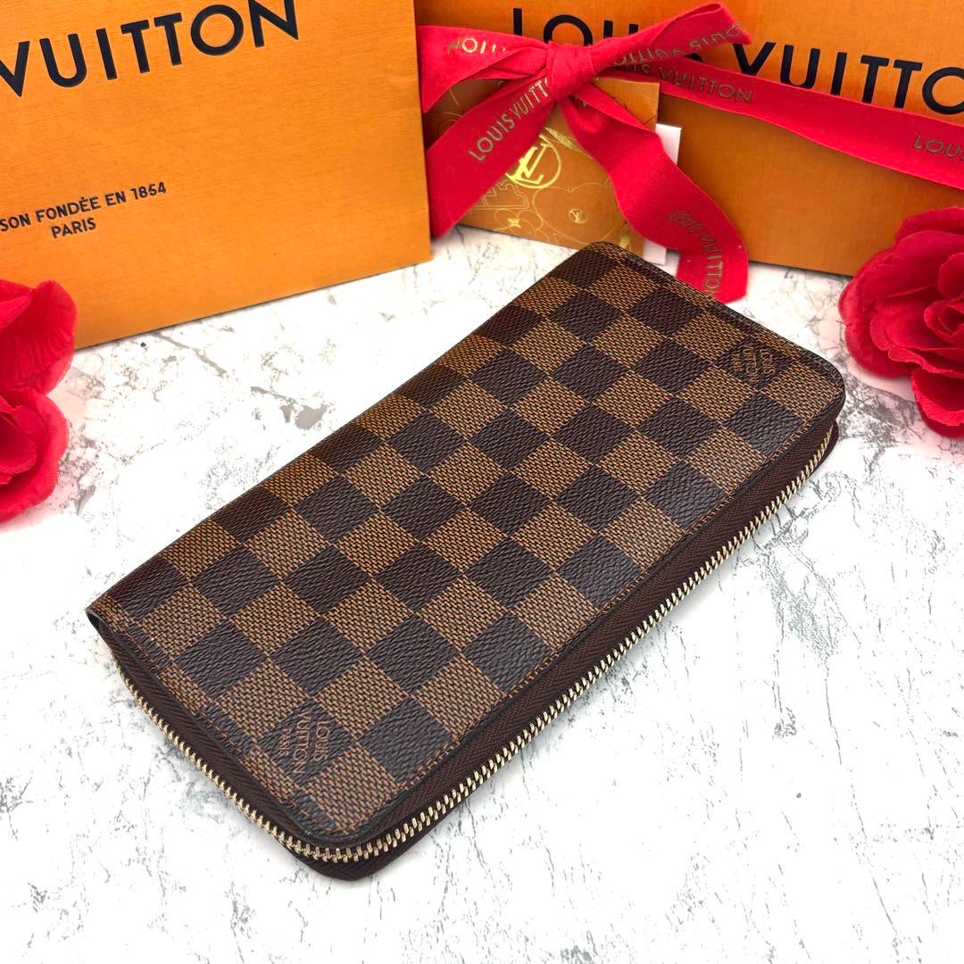 【新品同様】 ルイヴィトン ダミエ ジッピーウォレット 長財布