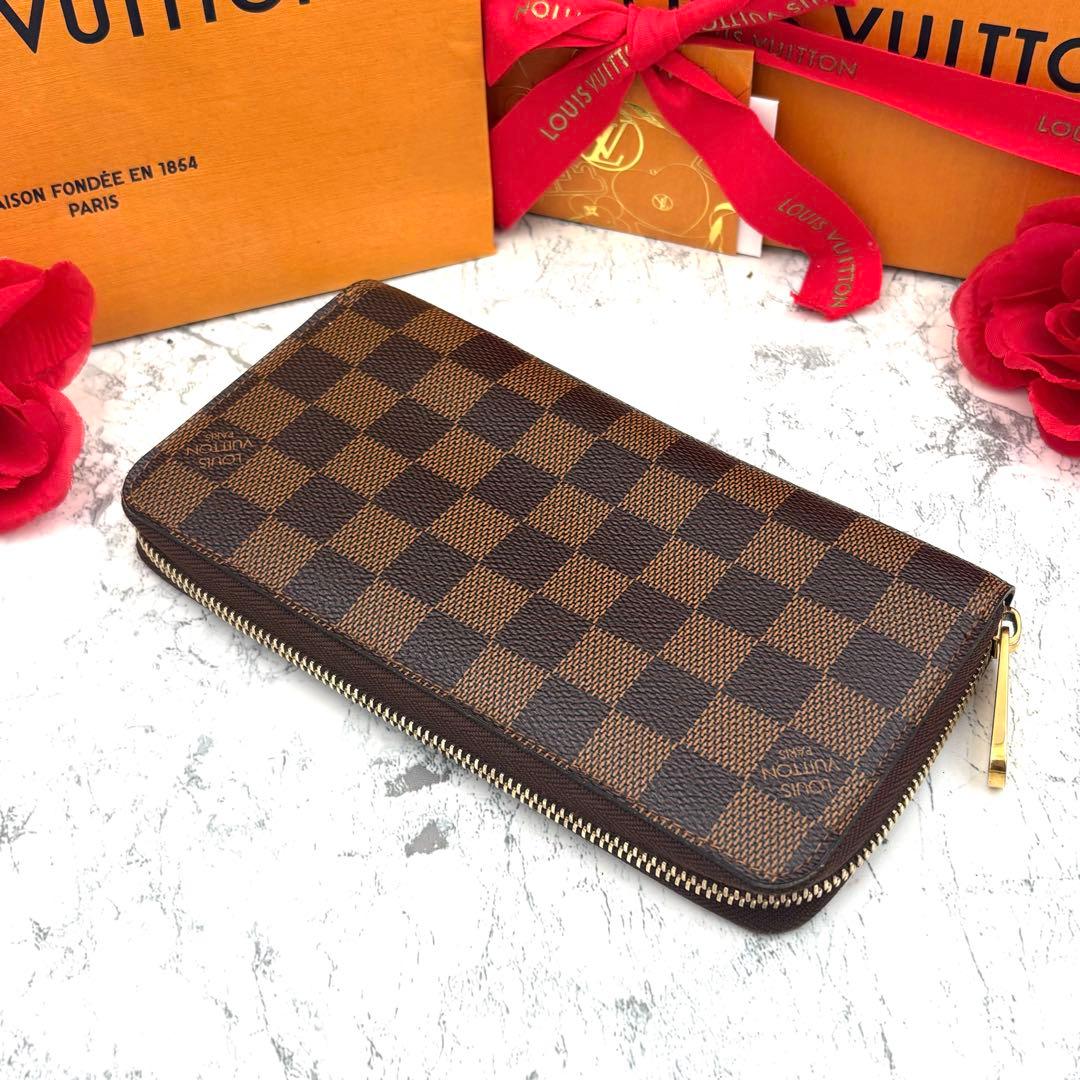【新品同様】 ルイヴィトン ダミエ ジッピーウォレット 長財布