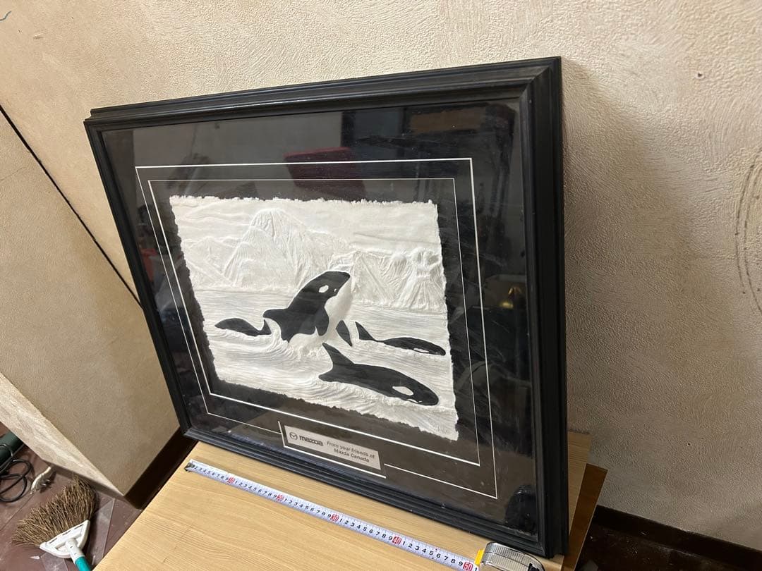 オルカ彫刻額縁　カナダMAZDAマツダ