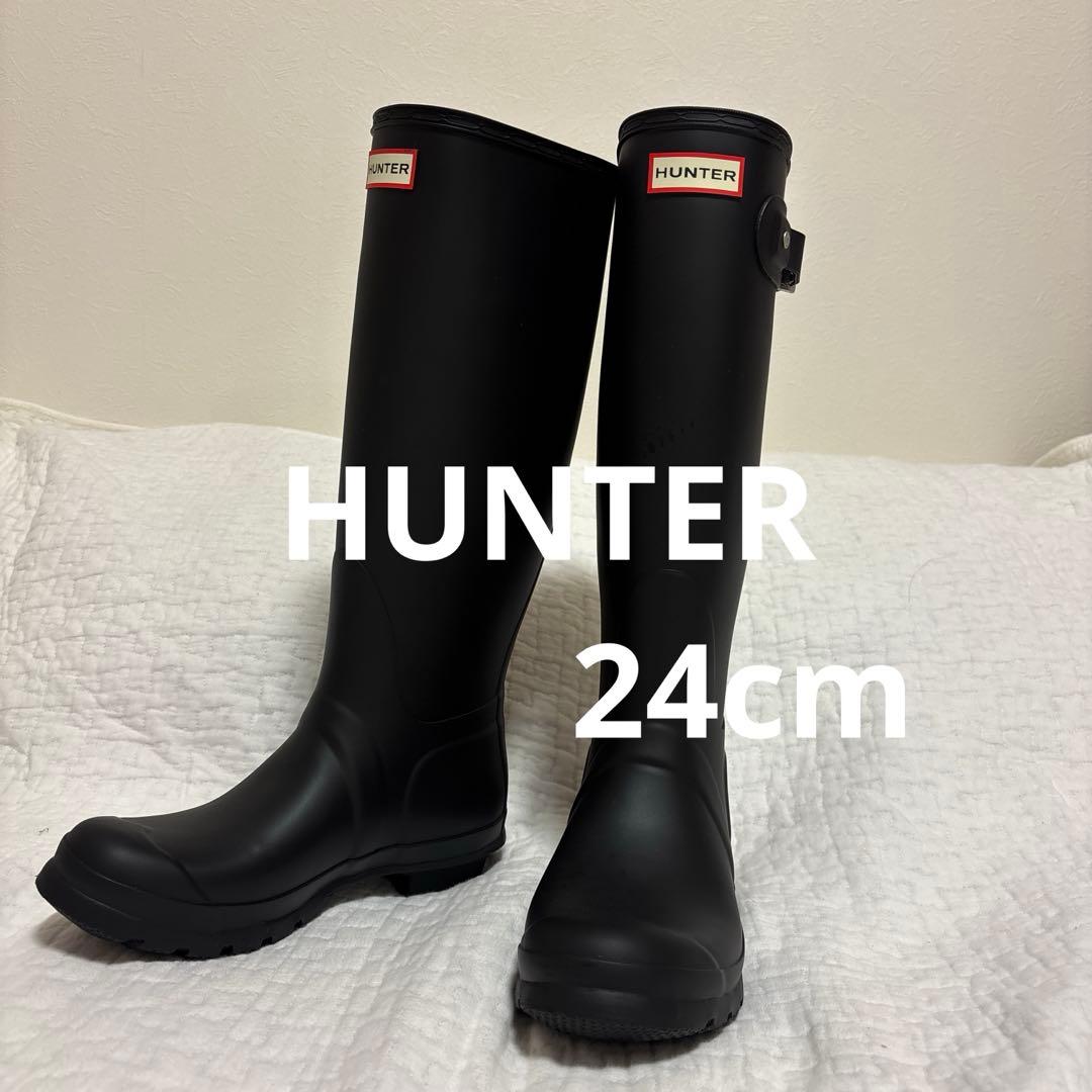 ★美品★HUNTER ハンター オリジナル トール レイン ブーツ　バックル付き