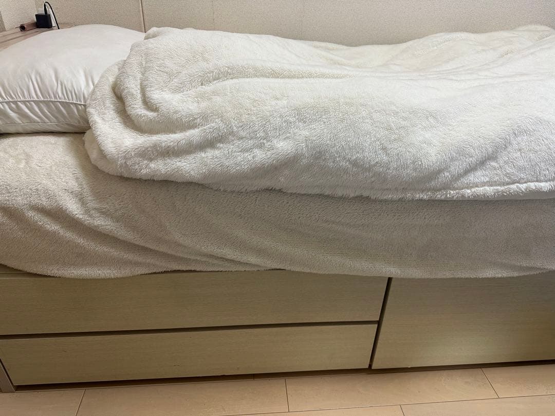 ニトリ　NITORI シングルベッドフレーム 収納付き