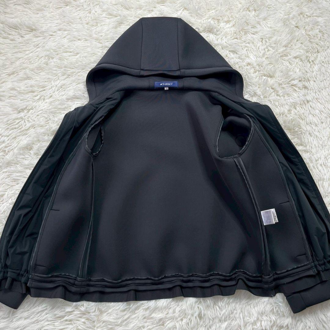★未使用級★エムズグレイシー ボンディング フーデット パーカー キルティング