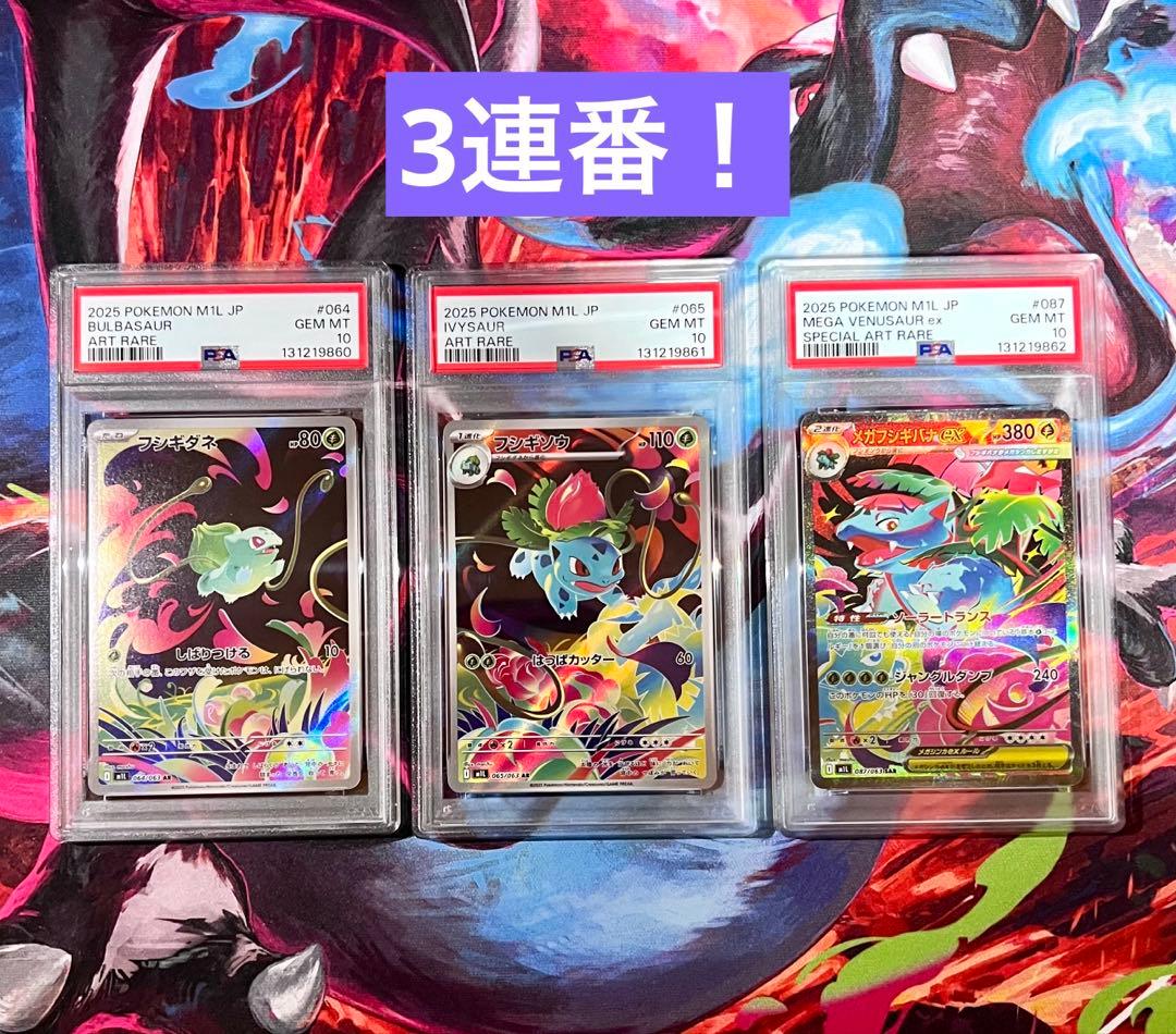 【PSA10】メガフシギバナ 進化ライン　3連番　まとめて　ポケモンカード