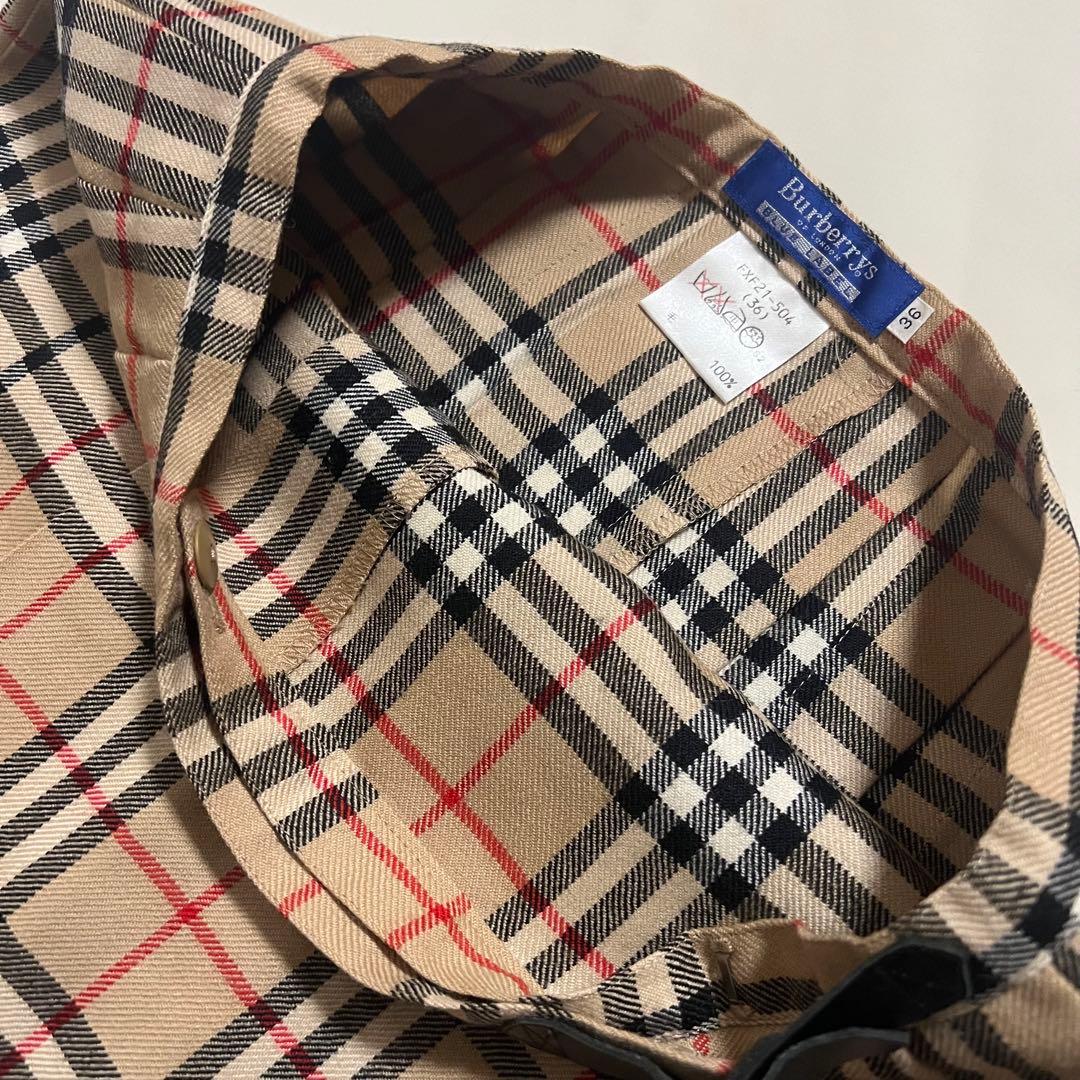 美品 大人気 BURBERRY ブルーレーベル 巻きスカート ノバチェック 36