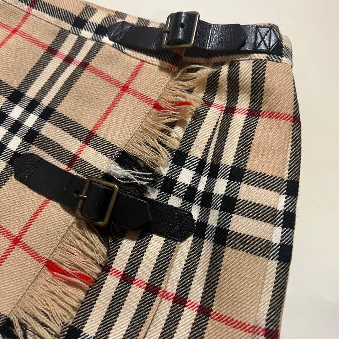美品 大人気 BURBERRY ブルーレーベル 巻きスカート ノバチェック 36