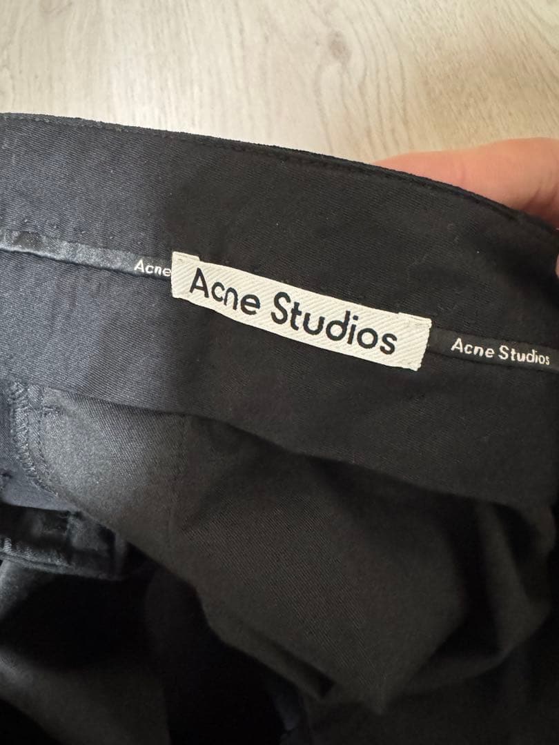acne studios ブラック テーラードパンツ スラックス FR42
