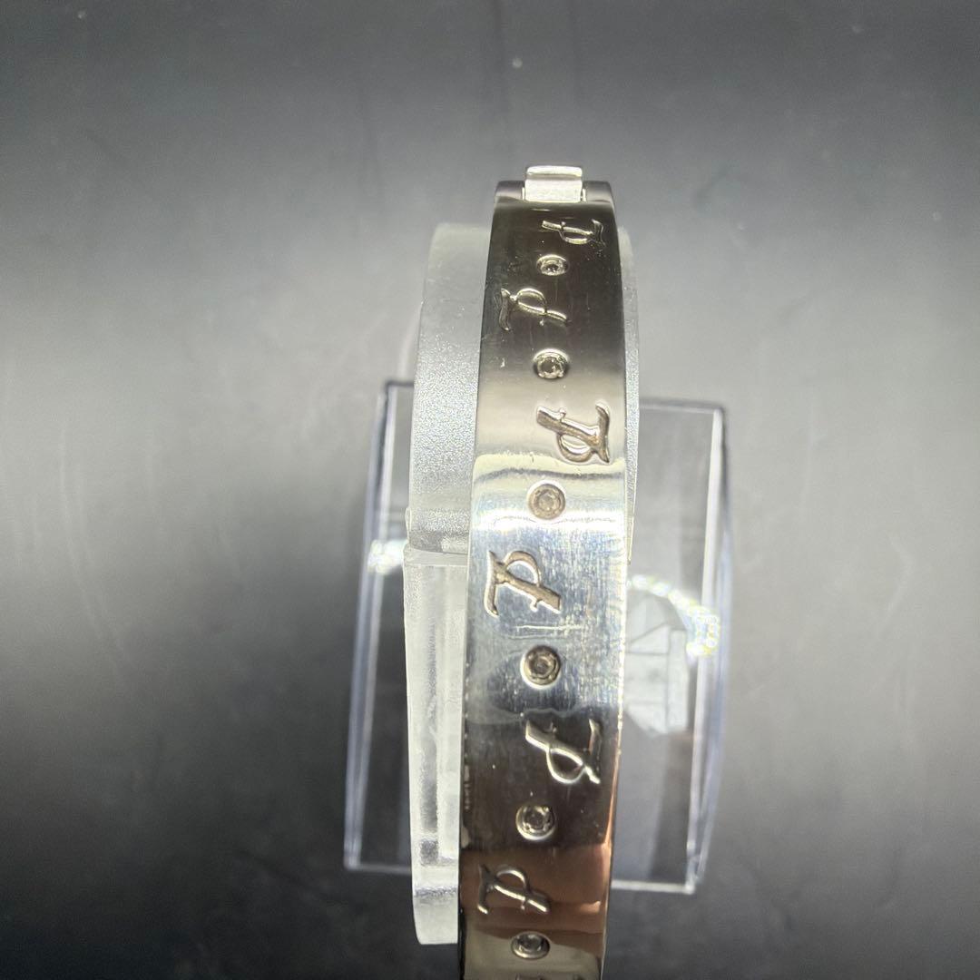 美品✨レダシルマ ゲルマニウム シルバー バングル ダイヤ 0.2ct