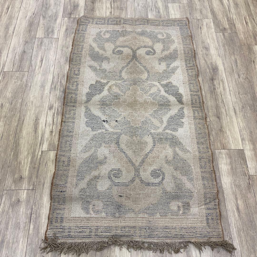 鍋島段通A 約173×93㎝　東さ7-1219③