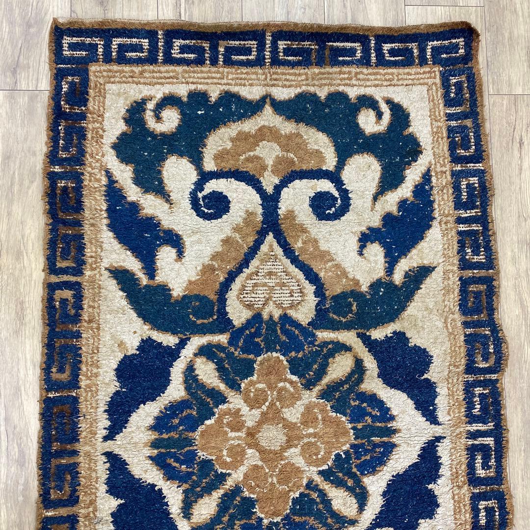 鍋島段通A 約173×93㎝　東さ7-1219③