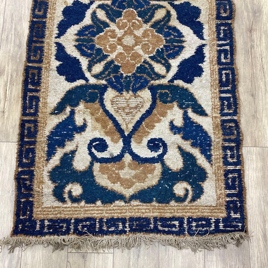 鍋島段通A 約173×93㎝　東さ7-1219③