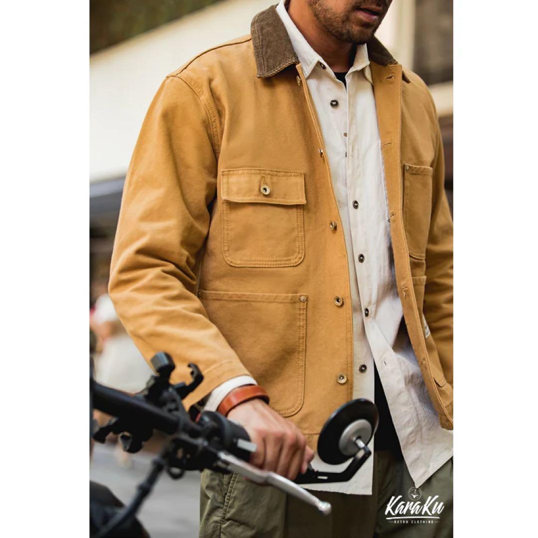 【新品タグ付】karaku 襟コーデュロイ カバーオール チョアコート