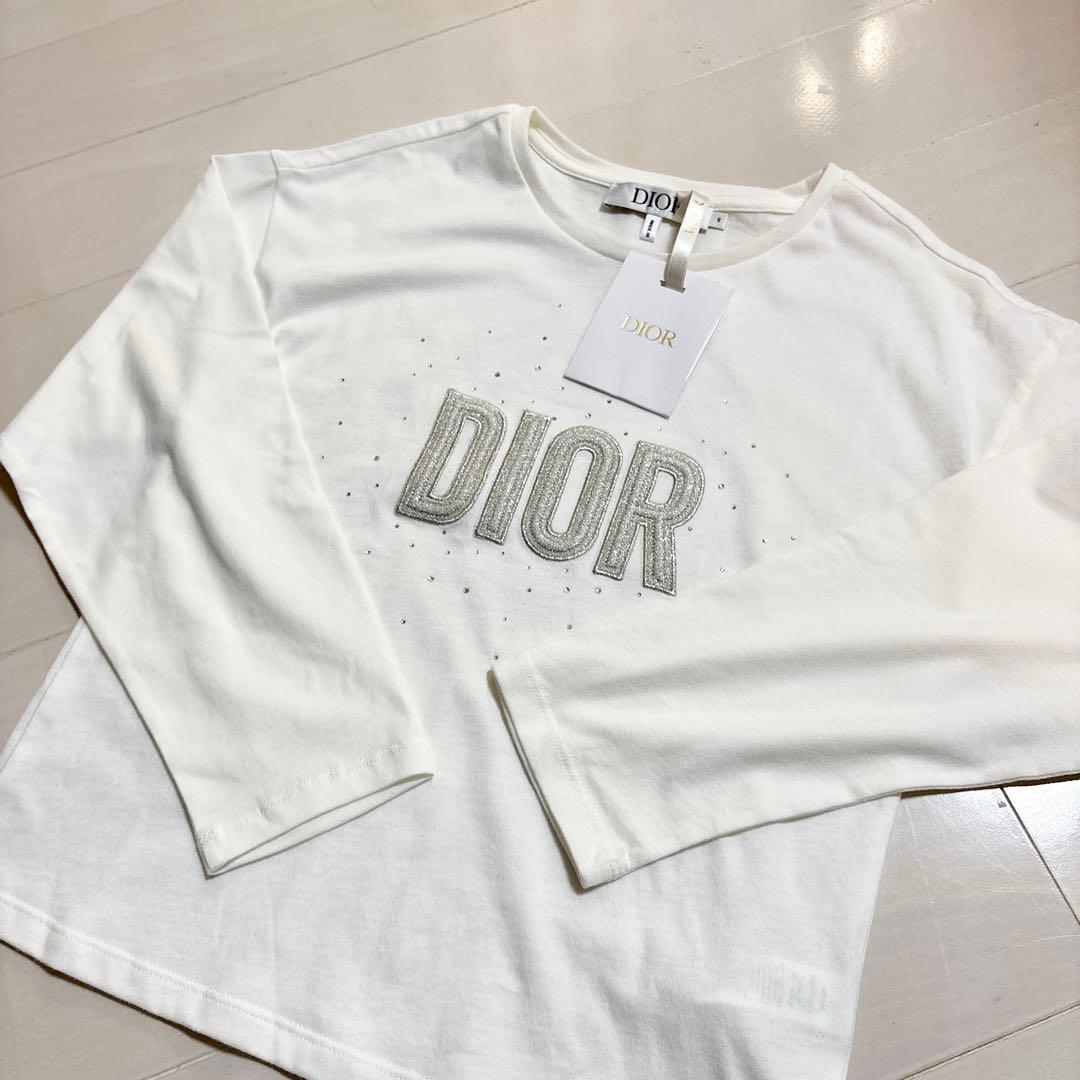新品★DIOR 長袖シャツ ホワイト スパンコール130cm