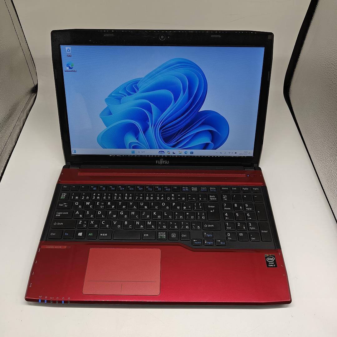 【富士通】AH53 爆速i7 SSD512GB 16GB レッド ノートPC