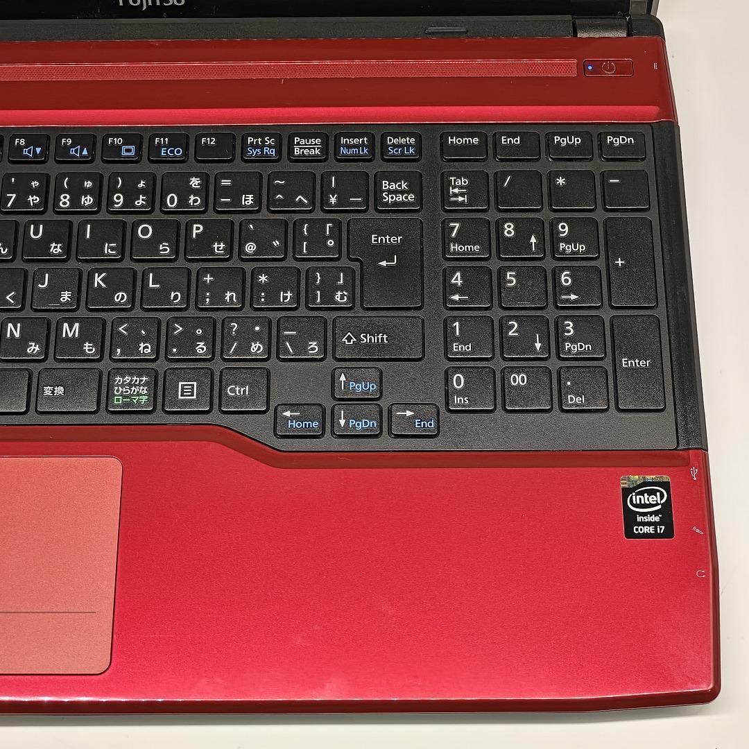 【富士通】AH53 爆速i7 SSD512GB 16GB レッド ノートPC