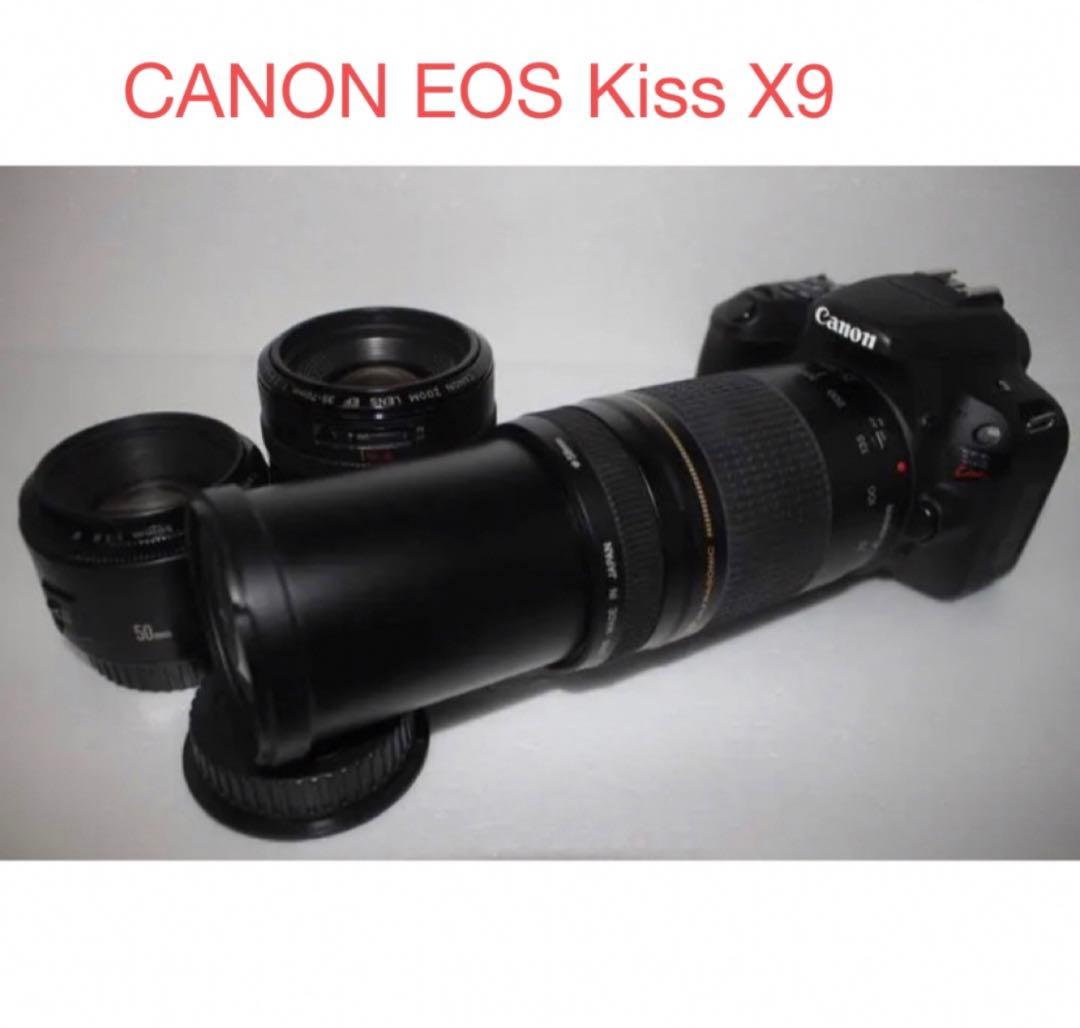 canon kiss x9 標準&望遠&単焦点トリプルレンズセット