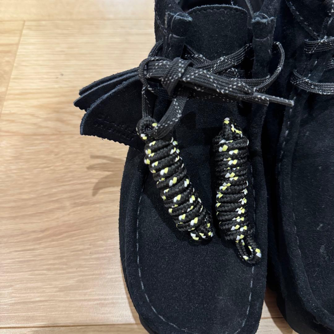 クラークス／ワラビーブーツ ゴアテックス/ブラッ ク/替え紐付き/UK6