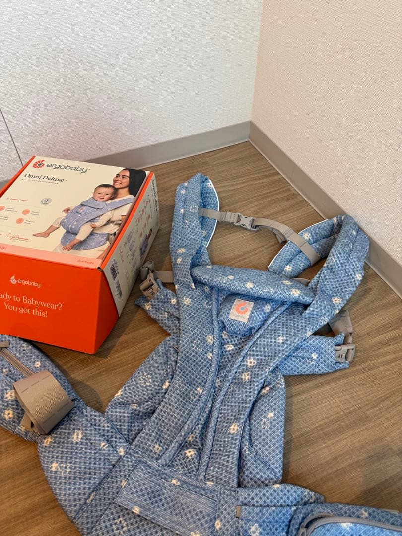 ERGO BABY オムニ デラックス ブルーデイジー エルゴ 抱っこ紐 ブルー