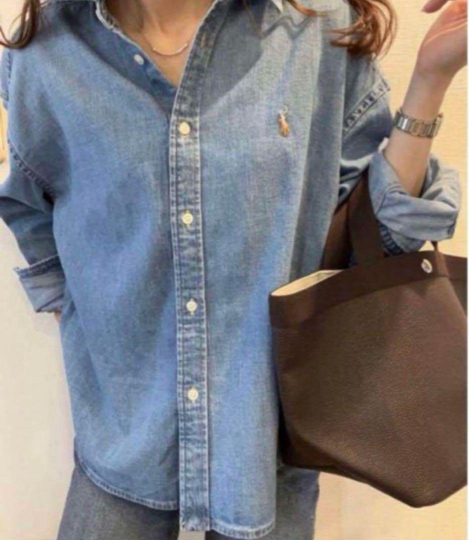 ラルフローレン デニム ダンガリー S カスタムフィット ボタンダウンシャツ