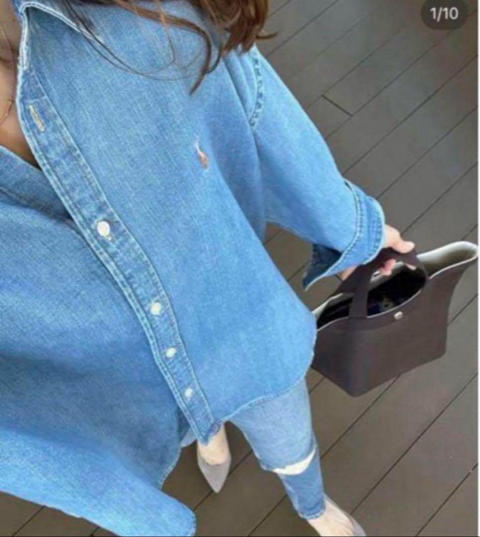 ラルフローレン デニム ダンガリー S カスタムフィット ボタンダウンシャツ