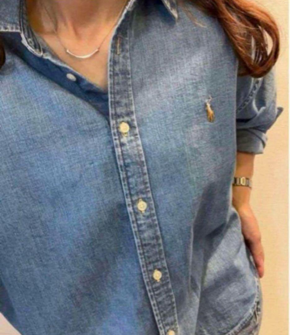 ラルフローレン デニム ダンガリー S カスタムフィット ボタンダウンシャツ