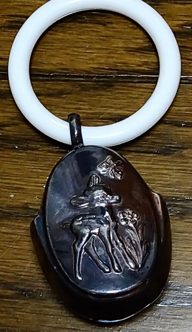 アンティーク赤ちゃん用ガラガラ・こじかのバンビ・昭和レトロ