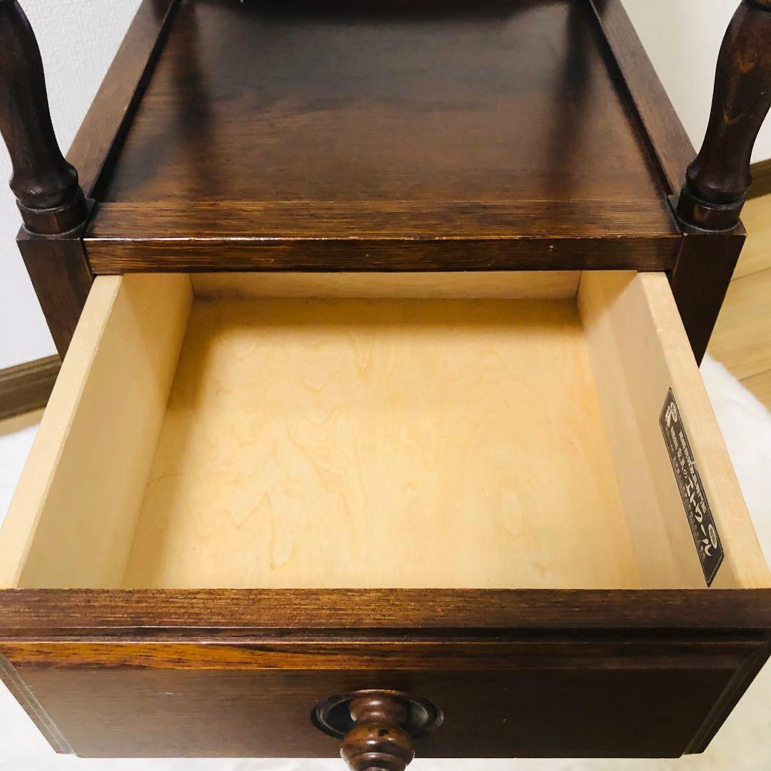 北海道高級民芸家具 古箪電話台　昭和レトロ