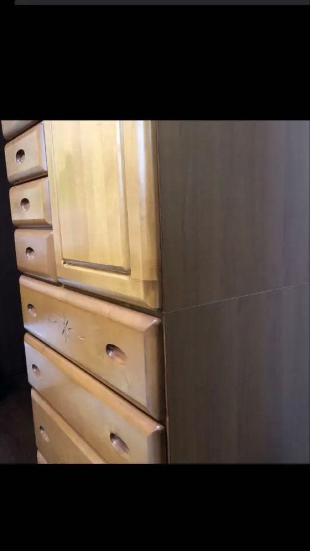 『Yoshi』タンス　ベビーダンス　ハニーベル　光家具　上下段セットの上段