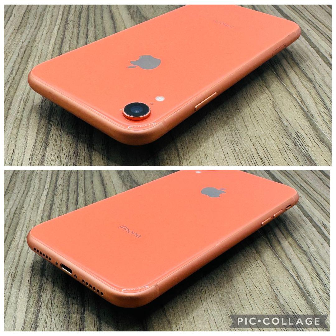 【新品バッテリー】iPhoneXR コーラル 128GB SIMフリー