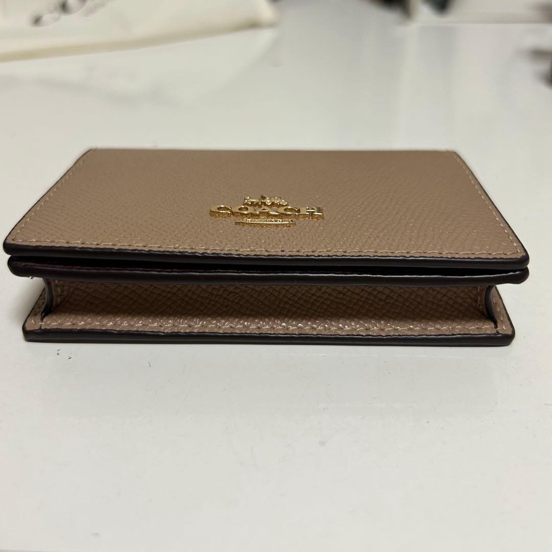 【最終値下げ】COACH ベージュ レザー 名刺入れ