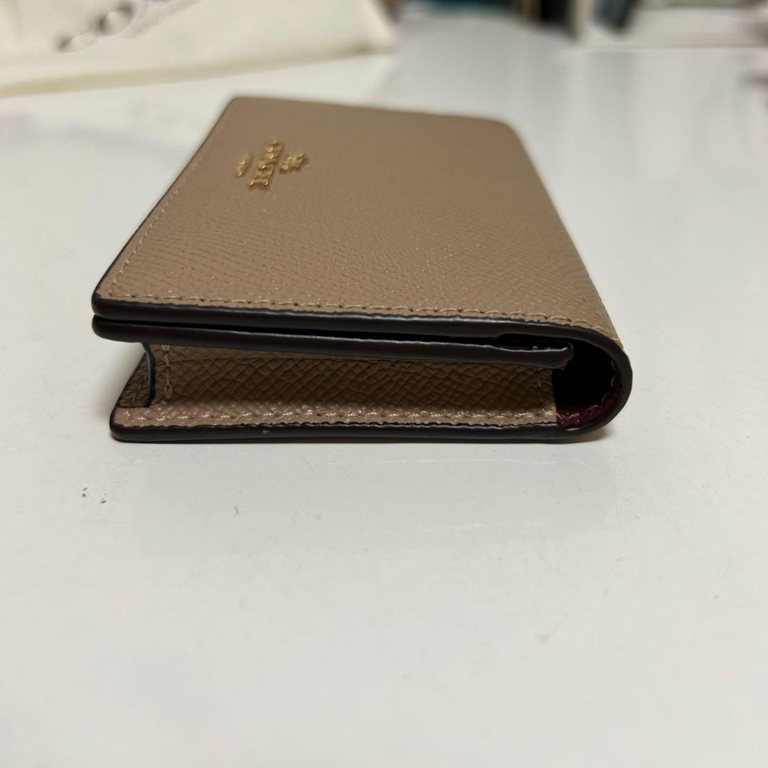 【最終値下げ】COACH ベージュ レザー 名刺入れ