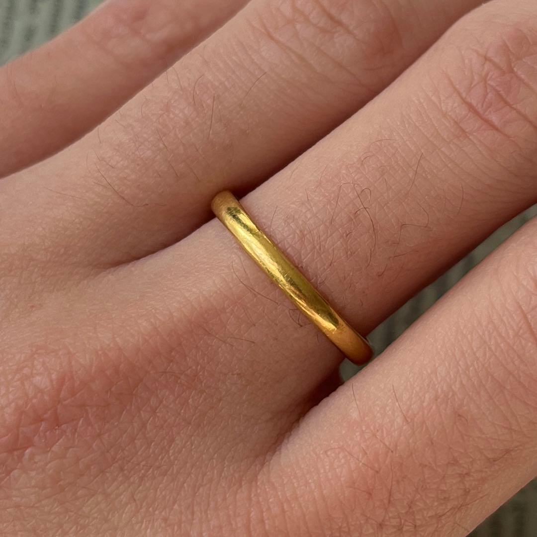 希少　イギリス　英国　アンティーク　22k 22金　バンドリング