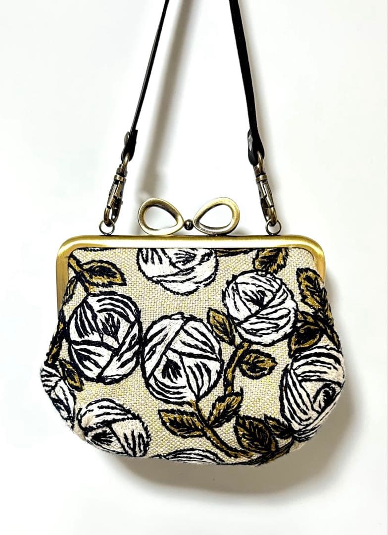 【専用2点】ミナペルホネンrosy ロージー がま口ミニバッグ風♪リボン口金 他