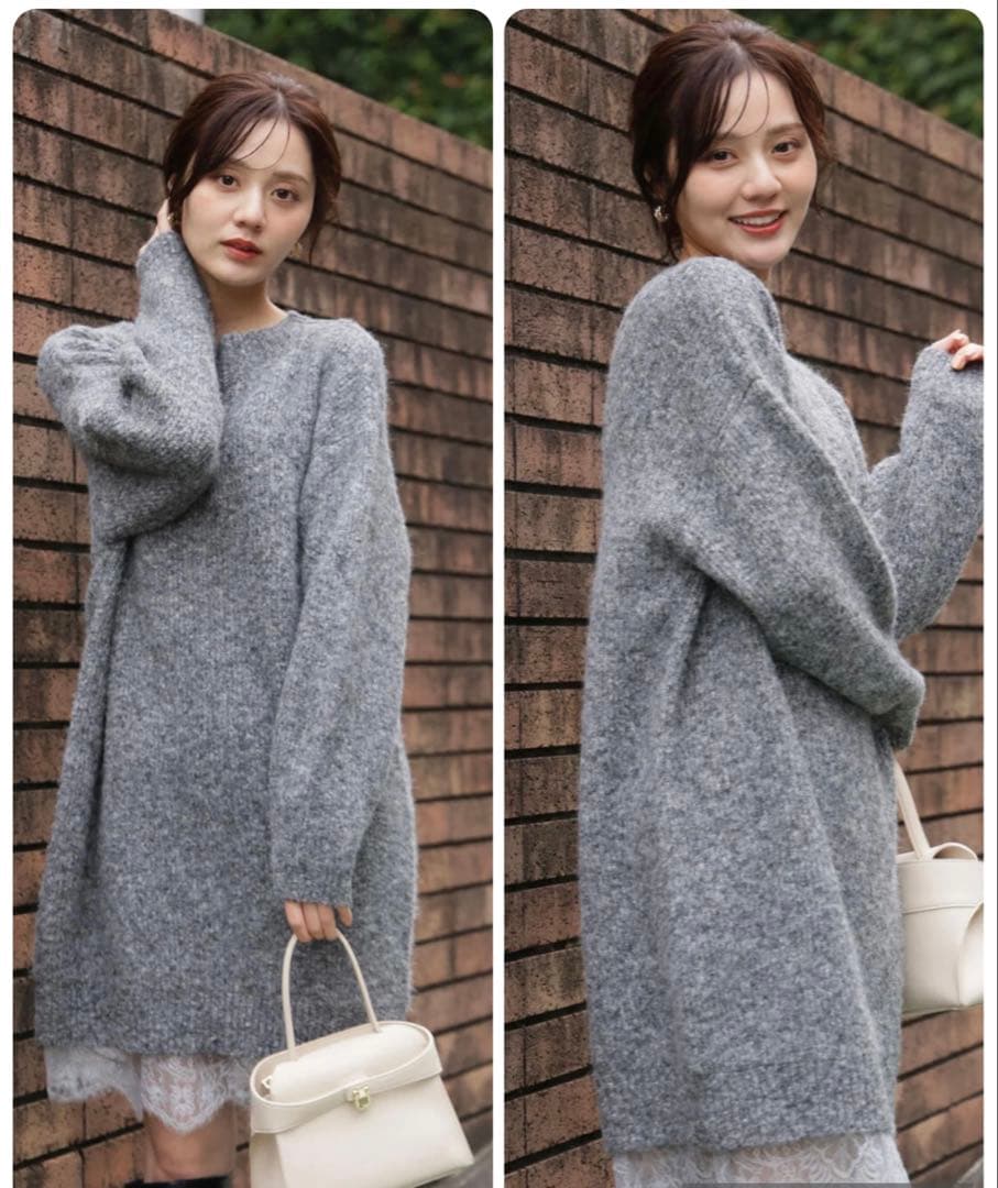 ルナ。プロポーションボディドレッシング　ニットミニワンピース　PS