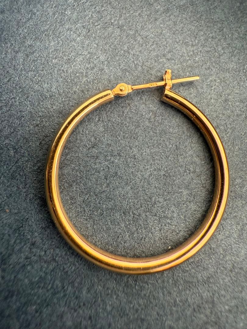 K18 YG 25㎜ フープピアス(片耳用)/ジュエリーツツミ